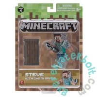 Minecraft gyűjthető figura - Steve lánc páncélban (min16493)
