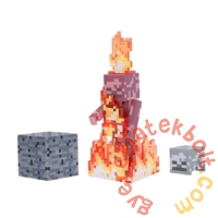 Minecraft gyűjthető figura - Skeleton on fire (min19974)