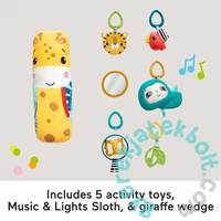 Mattel - Fisher-Price Esőerdős 3 az 1-ben zenélő játszószőnyeg zsiráfos pocakpárnával (HJW08)