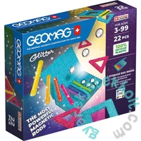 Geomag Glitter Green Line Panels - 22 db-os mágneses építőjáték készlet