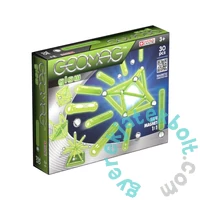 Geomag Glow foszforeszkáló 30 db-os mágneses építőjáték készlet