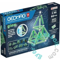Geomag Glow Green Line Panels - 60 db-os mágneses építőjáték készlet