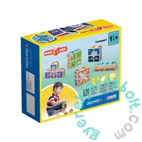 Geomag Magicube Printed Közlekedés 7 db-os mágneses építőjáték készlet (GMG00122)