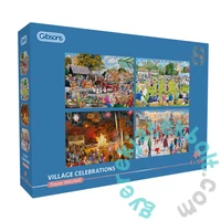 Gibsons 4x500 db-os puzzle - Village Celebrations (G5051)