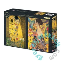 Grafika Art 2x500 db-os puzzle - L'Art de Klimt - Le Baiser, 1907-1908 - Dame à l'éventail, 1917-1918 (33775)
