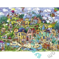 Heye 1500 db-os Triangular puzzle - Happytown, Berman (29744)