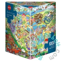 Heye 1000 db-os Triangular puzzle - Fun Park Trip, Lyon (29837)