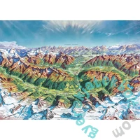 Heye 2000 db-os puzzle - Map Art  - Alpine Mountain World (30069)