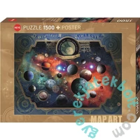 Heye 1500 db-os puzzle - Map Art - Space World, Sanchez (30001)