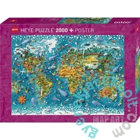 Heye 2000 db-os puzzle - Map Art - Miniature World (29983)