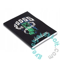 Minecraft A5 vonalas füzet - Fekete