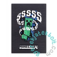 Minecraft A5 vonalas füzet - Fekete