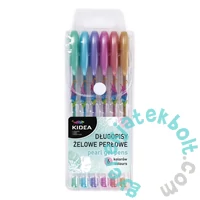 Kidea hatszínű zselés toll - metál