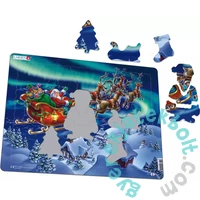 Larsen Maxi Puzzle 26 db-os - Mikulás és szánja az északi fényben