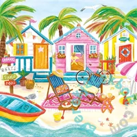 Magnolia 1023 db-os Square puzzle - Beach Huts - Olivia Gibbs Special Edition (3474)