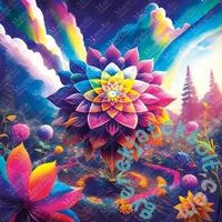 Magnolia 1023 db-os Square puzzle - Sacred Geometry Flower - Elif Hürdogan Special Edition (8612)