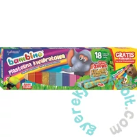 Bambino 18 színű gyurma - 2 db csillámos (001895)