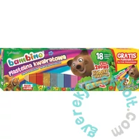 Bambino 18 színű gyurma - 2 db csillámos (001895)