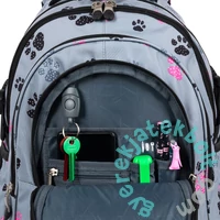 St.Right - Paws iskolatáska, hátizsák mellpánttal - 4 rekeszes