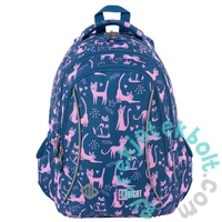 Majewski - St.Right - Cicás hátizsák, iskolatáska mellpánttal - 3 rekeszes - Lazy Cats (652325)