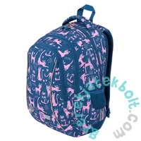 Majewski - St.Right - Cicás hátizsák, iskolatáska mellpánttal - 3 rekeszes - Lazy Cats (652325)