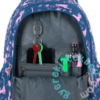 Majewski - St.Right - Cicás hátizsák, iskolatáska mellpánttal - 3 rekeszes - Lazy Cats (652325)