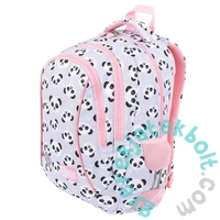 St.Right - Panda Grey hátizsák, iskolatáska mellpánttal - 3 rekeszes