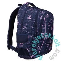 Emoji hátizsák, iskolatáska - 3 rekeszes - Pink (207419)