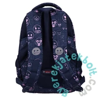 Emoji hátizsák, iskolatáska - 3 rekeszes - Pink (207419)