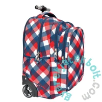 St.Reet - Chequered Red & Blue görgős hátizsák, iskolatáska (609640)
