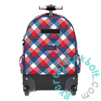 St.Reet - Chequered Red & Blue görgős hátizsák