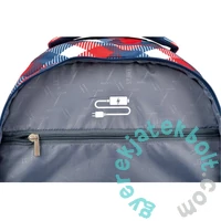 St.Reet - Chequered Red & Blue görgős hátizsák