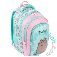 Pusheen cicás ergonomikus iskolatáska, hátizsák - 3 rekeszes - Mint (663178)