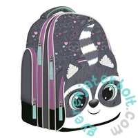 Bambino - Mosómedvés ergonomikus iskolatáska, hátizsák - 2 rekeszes - Racoon (663659)
