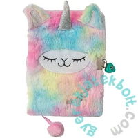 Láma 3D szőrmés kulcsos napló - A5/96 lap - Lámakorn