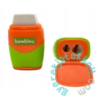 Bambino 2 az 1-ben műanyag hegyező és radír - háromféle (649776)