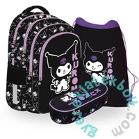 Kuromi Black iskolatáska szett ovális tolltartóval (693717-3-szett)