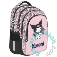 Kuromi Pink - ergonomikus iskolatáska, hátizsák - 4 rekeszes - rózsaszín (694158)