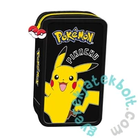Pokemon Felszerelt 3 emeletes tolltartó - Black (723688)