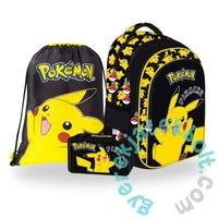 Pokemon iskolatáska szett felszerelt 2 emeletes tolltartóval - Black (723749-1-szett)