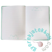 Pusheen cicás A/5 szőrmés jegyzetfüzet - 96 lapos - zöld (679643)