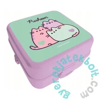 Pusheen cicás műanyag uzsonnás doboz - lila (679810)
