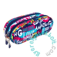 St.Right - Slogan kétrekeszes ovális tolltartó