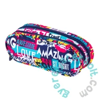 St.Right - Slogan kétrekeszes ovális tolltartó