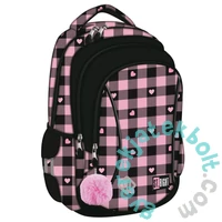 St.Right - Pink Checkered ergonomikus iskolatáska, hátizsák - 3 rekeszes (680373)