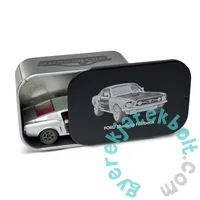 Majorette Vintage Deluxe fém autómodell tároló dobozzal - Ford Mustang - Police 