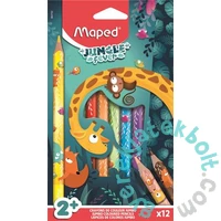 Maped Színes ceruza készlet, vastag Jungle Fever 12 db-os (IMA863700)