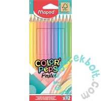 Maped Színes ceruza készlet, háromszögletű Color Peps Pastel 12 db-os pasztell szín (IMA832069)
