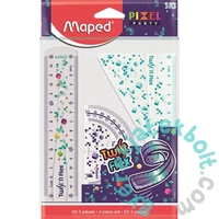 Maped Vonalzókészlet, műanyag, törhetetlen, 3 db-os Pixel Party Twistn Flex (IMA981835)
