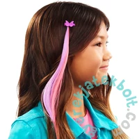 Barbie Deluxe Styling Head - Fésülhető babafej Neon Rainbow tincsekkel - Fekete egyenes hajú (HMD81)